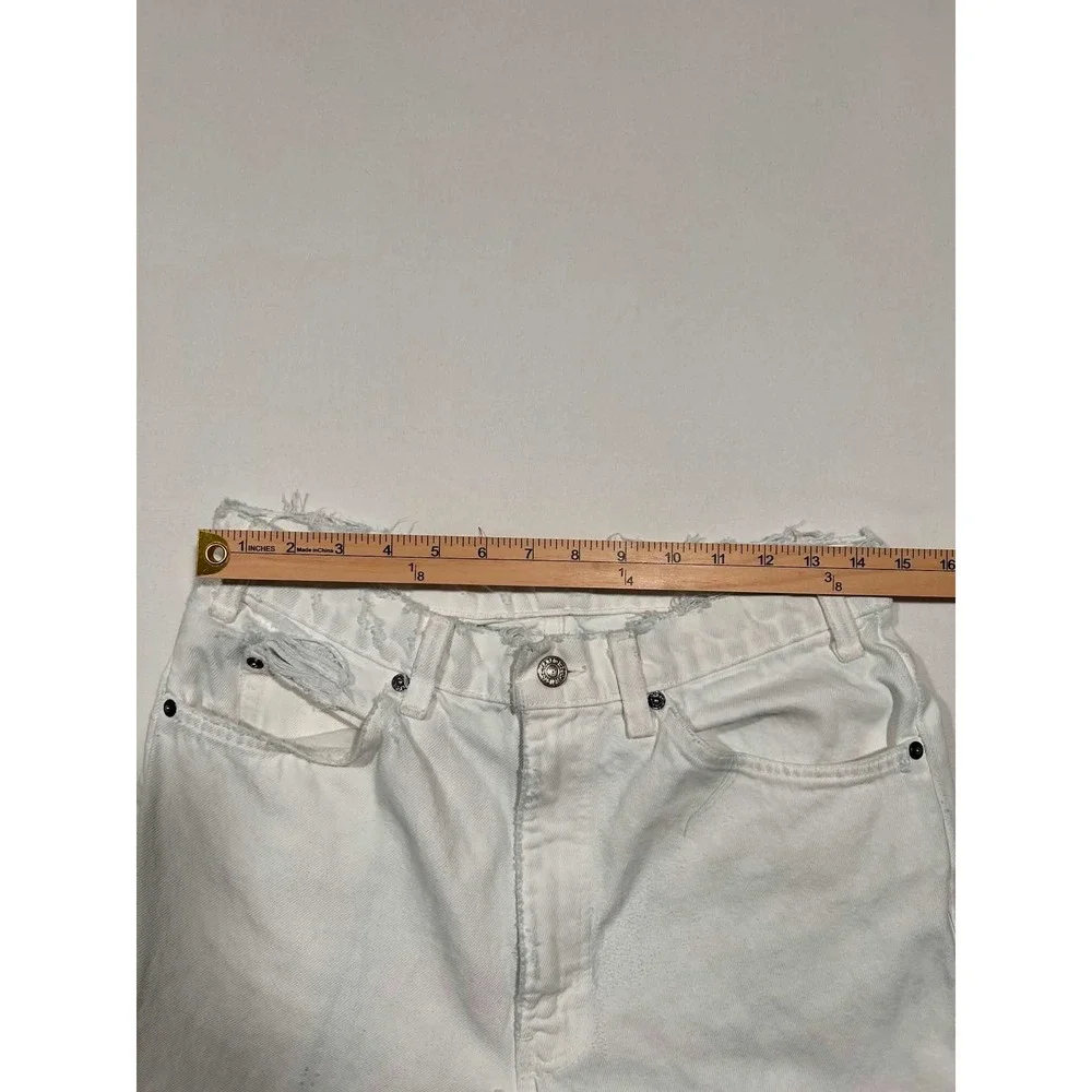 Levis 540 Vintage Orange Tab Relaxed Fit White Jeans Distressed 29x31
